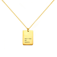 "May You Be Happy" Necklace - 18k gold plated