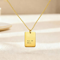 "All Is Well" Necklace - 18k gold plated