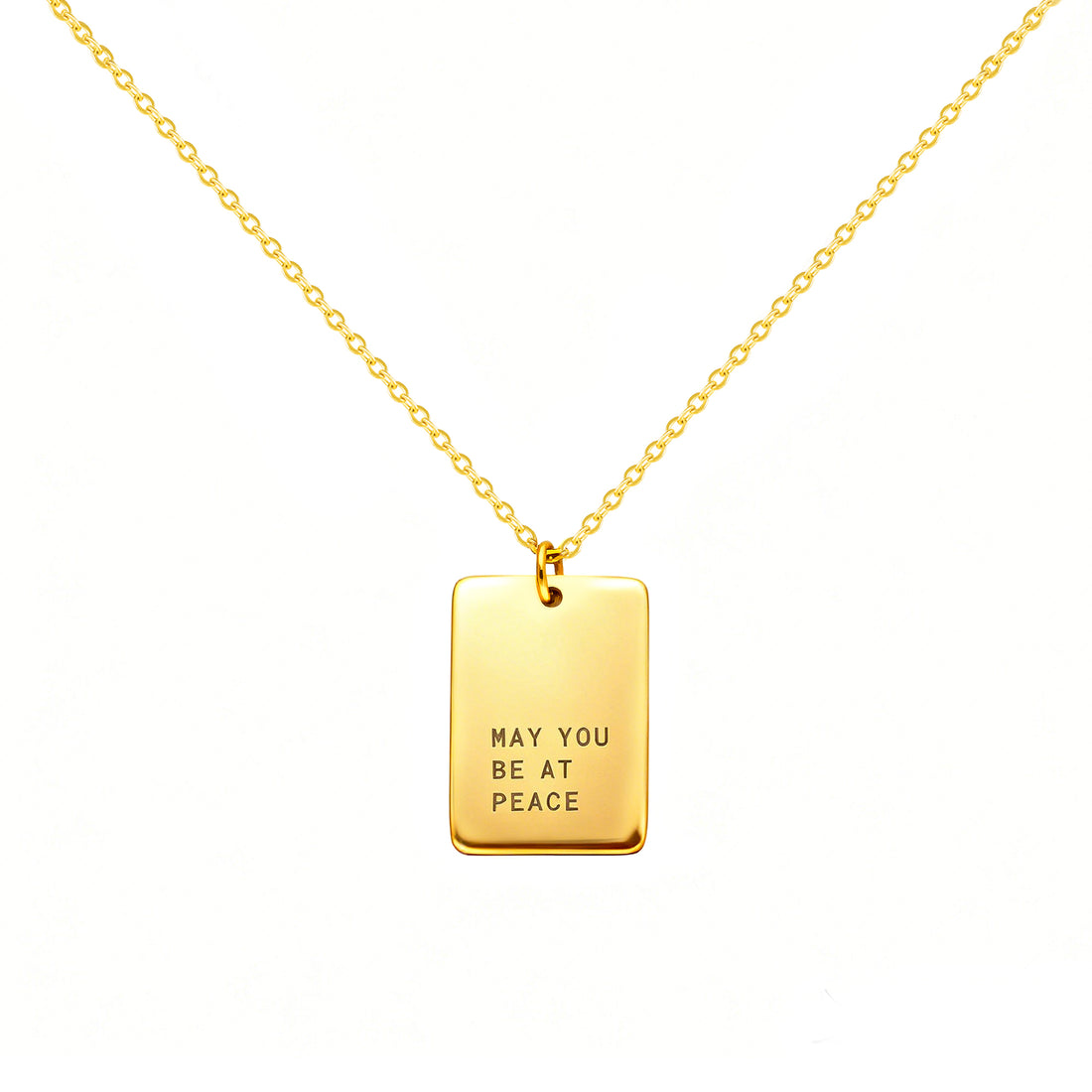 "May You Be at Peace" Necklace 18k gold plated