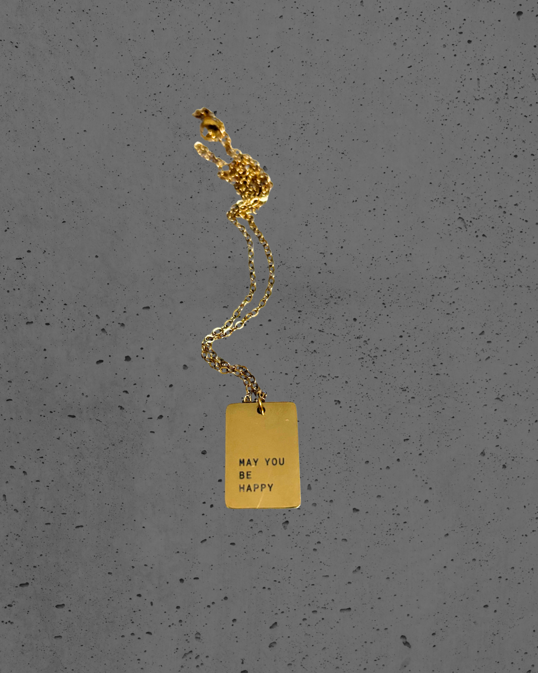 "May You Be Happy" Necklace - 18k gold plated