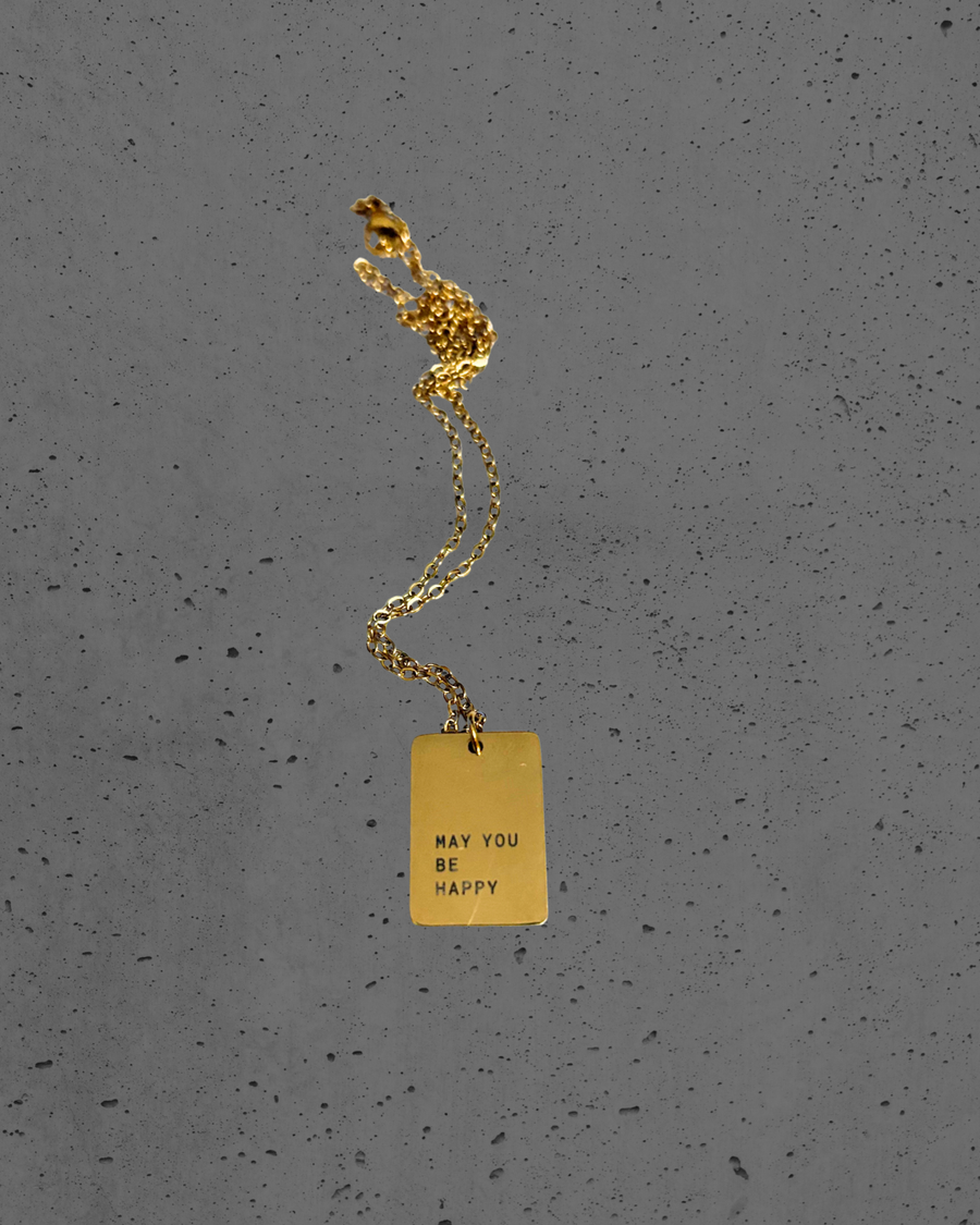 "May You Be Happy" Necklace - 18k gold plated