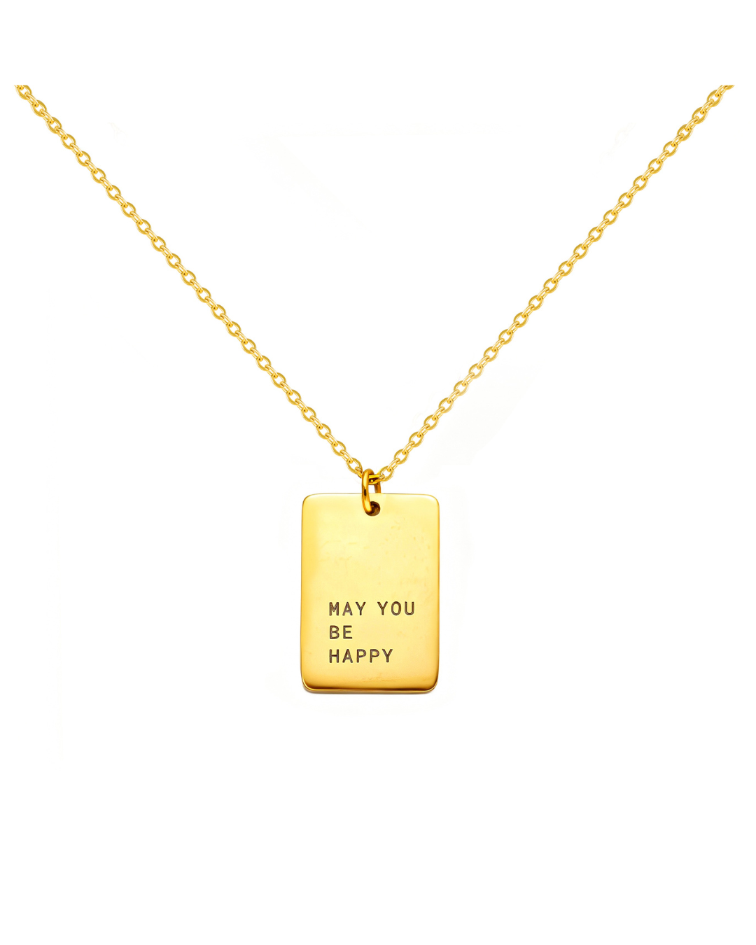 "May You Be Happy" Necklace - 18k gold plated