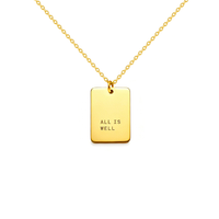 "All Is Well" Necklace - 18k gold plated