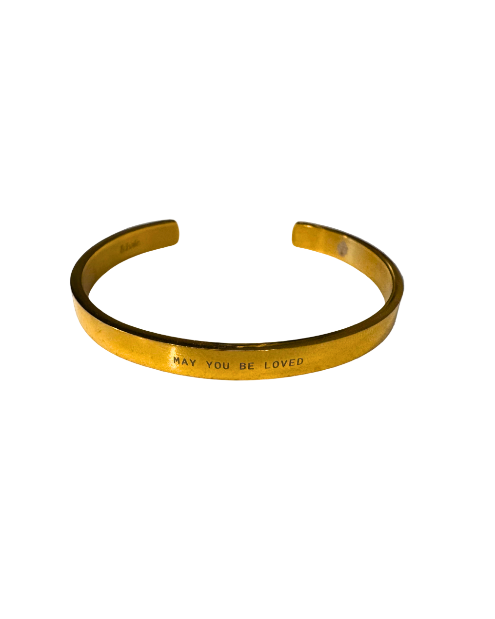 "May You Be Loved" Cuff Bracelet - 18k gold plated