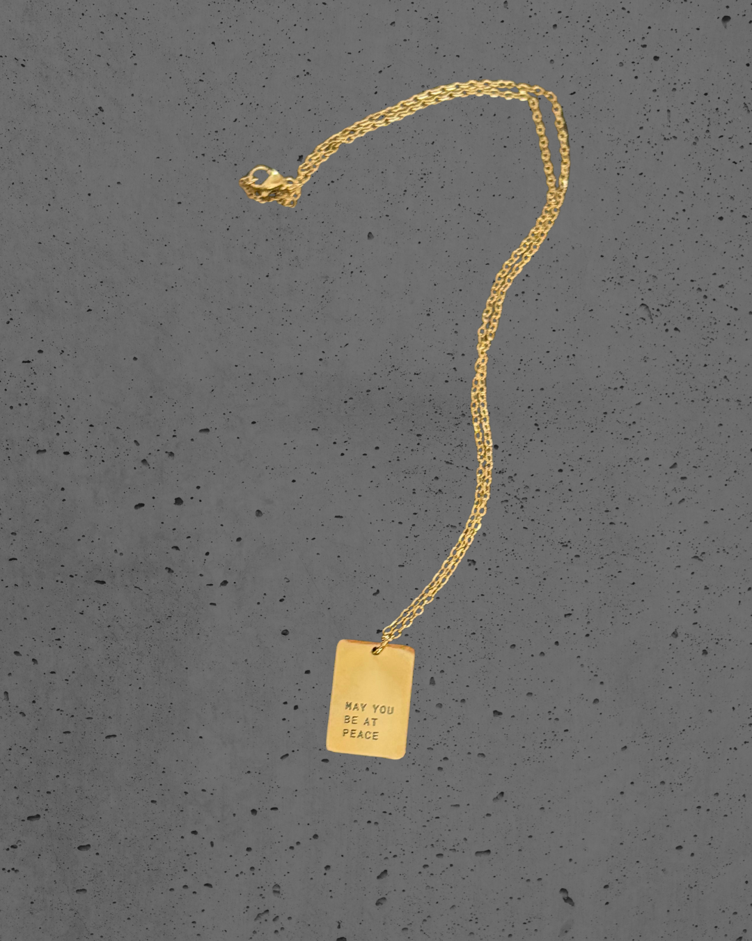 "May You Be at Peace" Necklace 18k gold plated