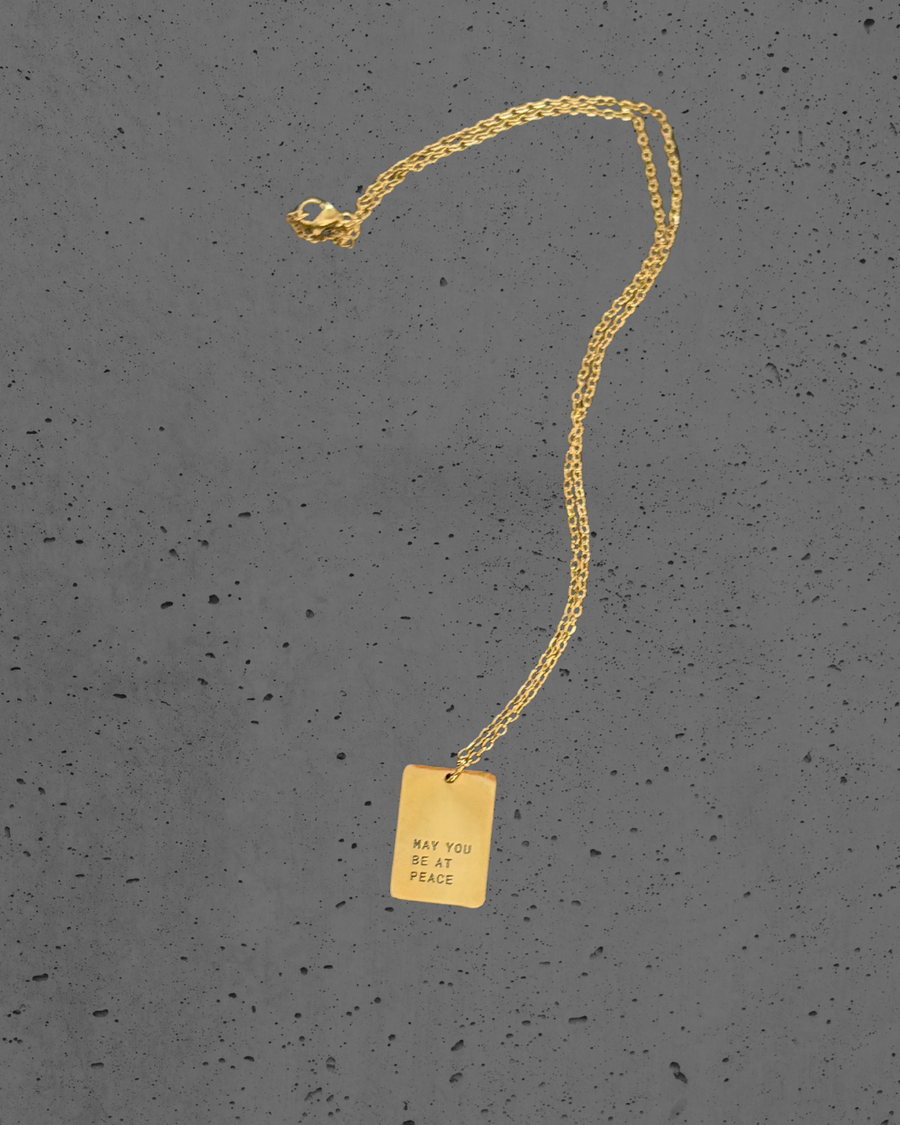 "May You Be at Peace" Necklace 18k gold plated